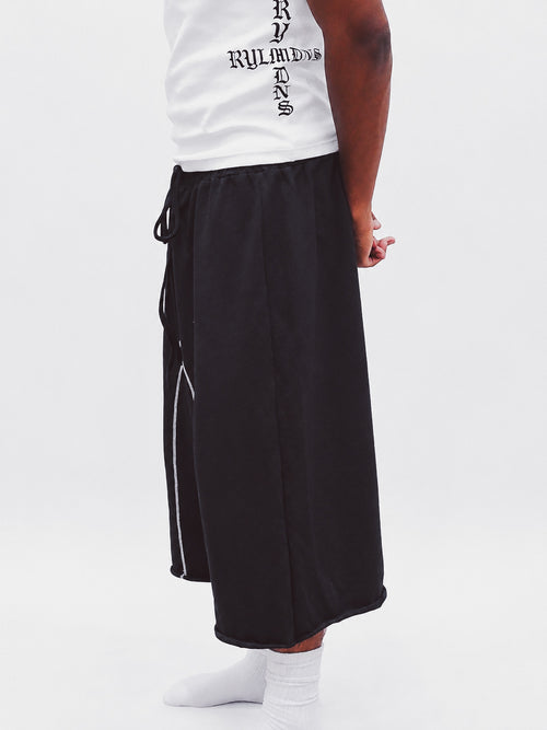 BLACK COZY ZIP HOODIE + SHORTS