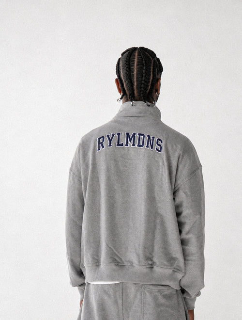 GREY QUARTER ZIP + SWEATS