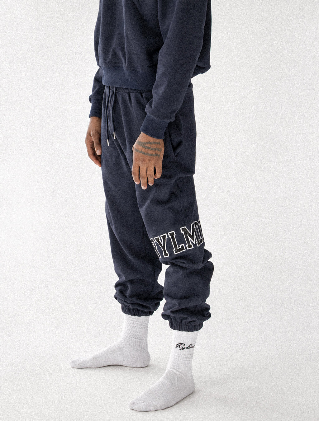 NAVY BLUE QUARTER ZIP + SWEATS